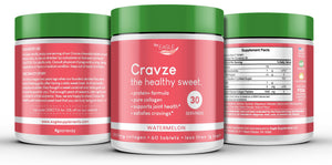 Cravze Collagen Chewable Tablets with Protein - Watermelon