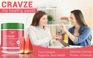 Cravze - the healthy sweet. Collagen chewable tablets watermelon flavor
